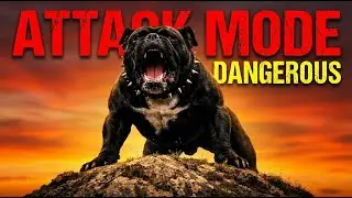 The Most Dangerous Black Bulldog | Fierce Black Bulldog Attack | 4K Animal Video