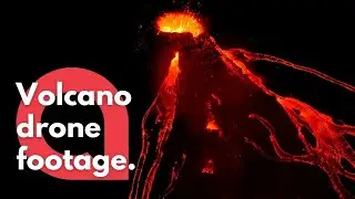 Amazing 4K footage shows a night-time flyover of the volcano eruption site in Iceland 🌋 | SWNS
