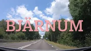 Bj&auml;rnum, Sweden. Dashcam driving.