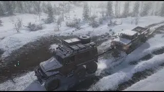 SnowRunner Hard Mode - 4k - № 68 - Кольской полуостров, Имандра - Иностранец, получен Ford F750