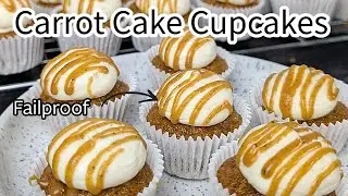 Mini Carrot Cake Cupcakes with Failproof Cream Cheese Frosting Recipe | Afternoon Tea