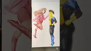 Invincible drawing✍️ #invincible #superhero #comicdrawing #coloredpencil #drawing #atomeve #fyp