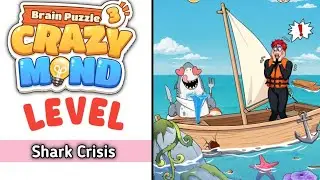 Прохождение игры Brain Puzzle 3 Crazy Mind, уровень 53, Shark Crisis.