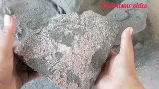 Black sand texture crumbling dry clay pot crumbling #clay #satisfying 