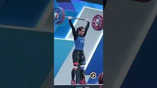 An emotional Clean & Jerk moment for 🇮🇹  Delia Celine Ludovica, just 19 years old. #cleanandjerk