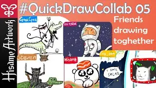 #QuickDrawCollab 05 | Live stream art event| JunFender - Hisame - GnaGna - Steven -  Tconicon