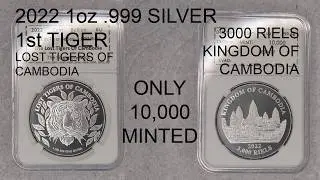 2022 Lost Tigers Of Cambodia 1st Tiger 1 Oz Silver Bullion Coin
