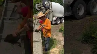 How to pour a concrete wall without a concrete pump. #concrete