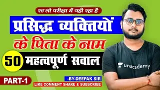 Famous persons and their father's name || महापुरुषों के पिता के नाम || By Deepak Sir