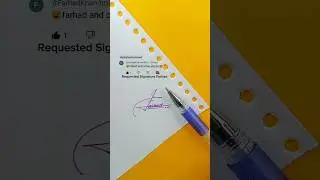 Farhad Signature Design | How To Sign The Letter F #shorts