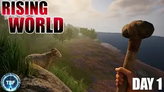Выжить в первый день этой игры на выживание 2014 года! Rising World E01