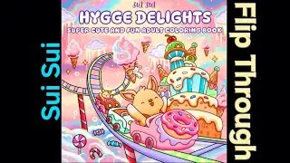 Hygge Delights Adult Coloring Book by Sui Sui Flip Through