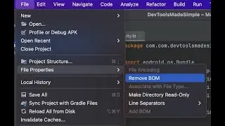 Byte Order Mark - Intelij/Android Studio