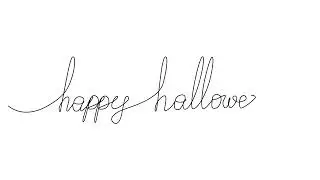 animation Happy Halloween, one line. video illustration 4k