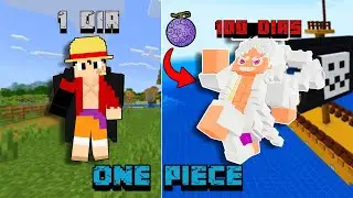 Sobreviv&iacute; 100 d&iacute;as Siendo Luffy en Minecraft ONE PIECE 
