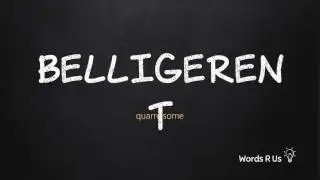 How to Pronounce BELLIGERENT in American English