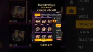 Free Fire All Character And Character Deluxe Bundle Only Gold For India Server🤪🔥_ Garena Free Fire