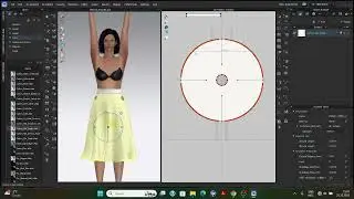 Юбка солнце в Clo3d