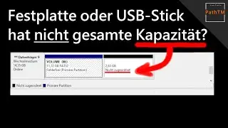 Festplatte hat auff&auml;llig wenig Kapazit&auml;t? | PathTM