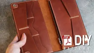 #DIY #pattern LONG Leather Wallet - step-by-step #tutorial #20