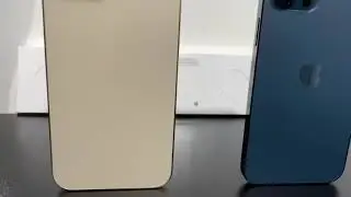 Apple Iphone 12 Pro Max Gold vs Pacific Blue head to head look- Depth Colour comparison-Hands On 4k