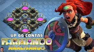 FARMANDO E ANALISANDO VILAS - UP 66 CONTAS - EP. 01 - CLASH OF CLANS