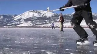 Skating on Washoe Lake