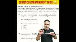 Sentence Rearrangement Tips & Tricks for NDA English 🤩