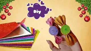 Diy Glitter Paper Candy/Glitter Paper Craft/Glitter Foam Sheet Craft Ideas/Foam Sheet Craft