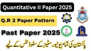 Quantitative Reasoning II Paper 2025 - QR 2 Past Paper 2025