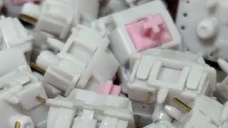 레이니75 상옵(FR4) 틱톡 마시멜로우 스위치(Thic Thock Marshmallow) 비윤활 타건(아이폰 녹음)