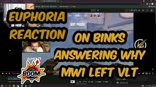 Euphoria reaction on Binks answering why mw1 left Vlt 😂🤣😂🤣🤣