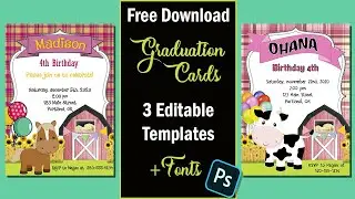 Birthday Cards Editable PSD - Free Download