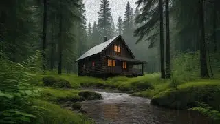 Cabin Rain Sounds 🌧️ Forest Night Ambience (No Music)