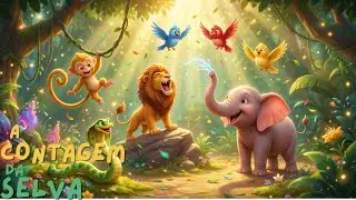 🦁 A Contagem da Selva | Aprenda a Contar de 1 a 5 com os Animas! 🐘 | Música Infantil Divertida