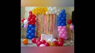 multi color balloon decorations...#shorts #birthday #baloondecoration