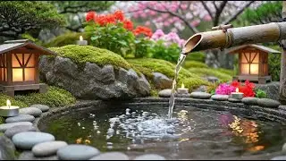 🌙 Healing Sleep Music Bamboo Water Peaceful Sleep | Deep Healing