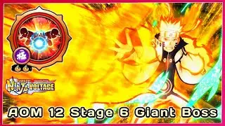 AOM 12 | Naruto KLM on Stage 6 Giant Boss | Naruto X Boruto Ninja Voltage