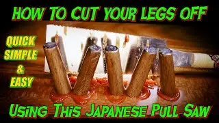 How To Cut Your Legs Off Using This Japanese Pull Saw 😱😳😲  Wood Working with Mr. Kevin