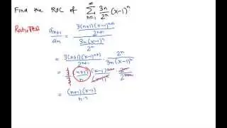 Calculus 2: The Ratio Test and radii of convergence