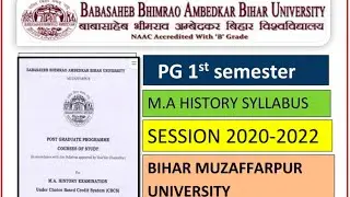 M.A history 1st semester exam syllabus brabu muzaffarpur university
