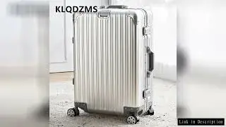 KLQDZMS High Quality Suitcase All Aluminum Magnesium Alloy Boarding Box Men's Business Trolley Case