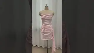 Short Pink Mermaid Strapless Homecoming Dress