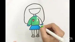 How to draw a doll. Easy and quick.