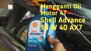 Oli Shell Advance 10 W 40 AX7 Mesin Motor 4T 0.8 Liter