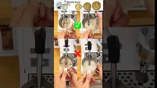 HOW TO STEAM MILK FOR LATTE ART ? #coffee #trandingshorts #subscribe #latteart #shorts