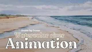 Mesmerizing Watetcolor River Water Animation 🌊 | Relaxing Nature Loop #Shorts