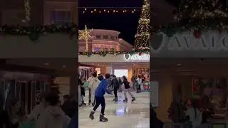Enjoying Snow Skating 😍At Avalon🤙|| The lighting Of Avalon Event