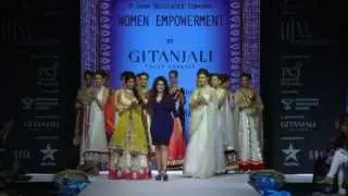 Shriya Saran and Ankita Shorey walks for Gitanjali at IIJW New Delhi-2013