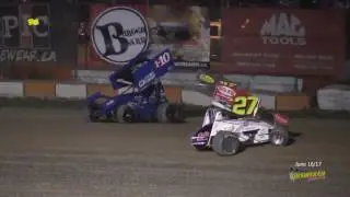 Kool Kidz-Corr/Pak 360 Sprint Cars A-Main @ Ohsweken Speedway June 6 2017